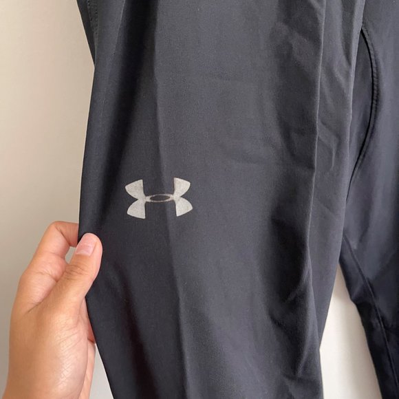 Mens Under Armour Black Heat Gear Zipped Pants Large - Picture 3 of 10